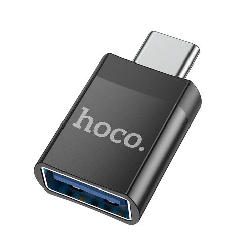 USB-A - Type-C OTG adapter, fekete, Hoco UA17