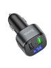 Hoco E67 fekete bluetooth FM transmitter + 2USB autós töltő 18W QC3.0