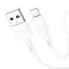 iPhone 8pin gyorstöltő adatkábel, fehér, 1M, 2.4A, Hoco X83