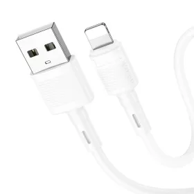   iPhone 8pin gyorstöltő adatkábel, fehér, 1M, 2.4A, Hoco X83