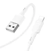 iPhone 8pin gyorstöltő adatkábel, fehér, 1M, 2.4A, Hoco X83