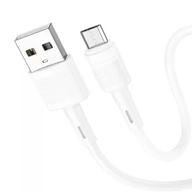   Micro USB gyorstöltő adatkábel, fehér, 1M, 2.4A, Hoco X83