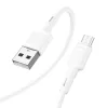 Micro USB gyorstöltő adatkábel, fehér, 1M, 2.4A, Hoco X83