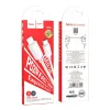 Type-C - iPhone 8pin gyorstöltő adatkábel, fehér, PD 20W, 1M, 2.4A, Hoco X88