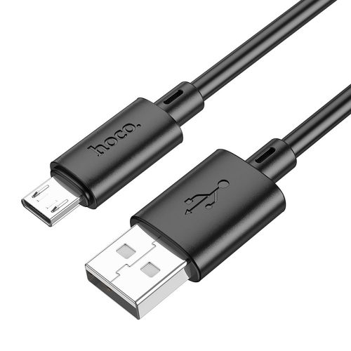 Micro USB adatkábel, 2.4A, 1M, fekete, Hoco X88