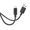 Micro USB adatkábel, 2.4A, 1M, fekete, Hoco X88