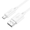 Micro USB adatkábel, 2.4A, 1M, fehér, Hoco X88