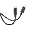 Type-C - Type-C adatkábel, 60W / 3A, 1M, fekete, Hoco X88