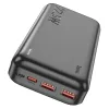 Power Bank 1xUSB / 1xType-C / 1x micro USB, 20000 mAh / PD20W / QC3.0, fekete, HOCO J102A