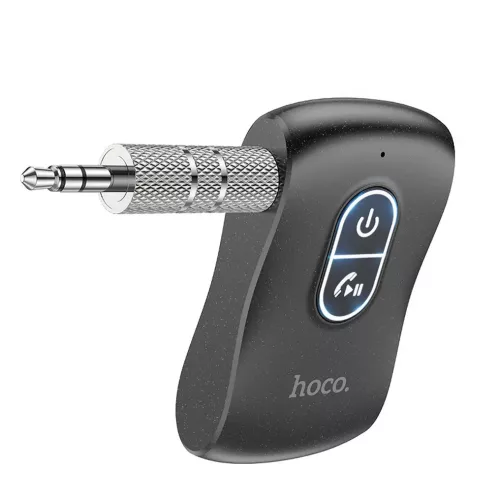 Bluetooth FM transmitter AUX csatlakozóval, BT5.0, fekete, Hoco E73 Pro