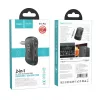 Bluetooth FM transmitter AUX csatlakozóval, BT5.0, fekete, Hoco E73 Pro