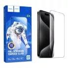 iPhone 12 / 12 Pro (6,1") üvegfólia fekete kerettel, 9H / 5D, 0.33mm, Hoco G14 