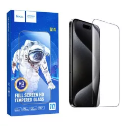   iPhone 12 / 12 Pro (6,1") üvegfólia fekete kerettel, 9H / 5D, 0.33mm, Hoco G14 