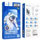 iPhone 12 / 12 Pro (6,1") üvegfólia fekete kerettel, 9H / 5D, 0.33mm, Hoco G14 