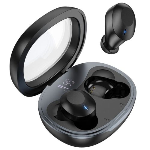 Stereo bluetooth headset vezeték nélküli töltőtokkal, TWS, fekete, Hoco EQ3