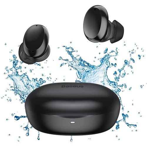 Stereo bluetooth headset vezeték nélküli töltőtokkal, TWS, fekete, Baseus Encok W11