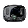 Bluetooth FM transmitter, 2xUSB, TF kártyaolvasó, LED kijelző, 3.4A, fekete, Baseus S-09A