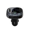 Bluetooth FM transmitter, 2xUSB, TF kártyaolvasó, LED kijelző, 3.4A, fekete, Baseus S-09A