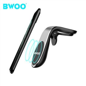   Szellőzőre helyezhető autós tartó, mágneses, fekete, BWOO ZJ119