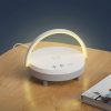 Többfunkciós wireless töltő pad lámpával és bluetooth hangszóróval, 15W, fehér, BWOO WL17