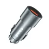 Szivartöltő fej, 1xType-C / 1xUSB, PD 20W / QC 18W, 3A, szürke, BWOO BO-CC73