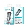 Szivartöltő fej, 1xType-C / 1xUSB, PD 20W / QC 18W, 3A, szürke, BWOO BO-CC73