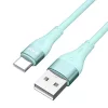 Type-C gyorstöltő adatkábel, 3A, 1M, zöld, BWOO BO-X280C