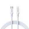 Type-C - iPhone 8pin gyorstöltő adatkábel, fehér, 1M, 3A / 27W, BWOO X283C-L