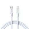 Type-C - iPhone 8pin gyorstöltő adatkábel, fehér, 1M, 3A / 27W, BWOO X283C-L