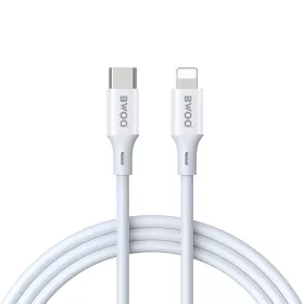   Type-C - iPhone 8pin gyorstöltő adatkábel, fehér, 1M, 3A / 27W, BWOO X283C-L