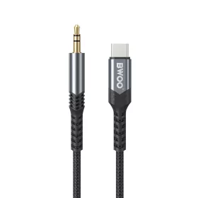 Type-C - Jack 3,5mm audio adapter, fekete, BWOO BO-AUX066