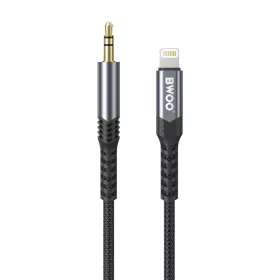   iPhone 8pin - Jack 3,5mm audio adapter, fekete, BWOO BO-AUX068