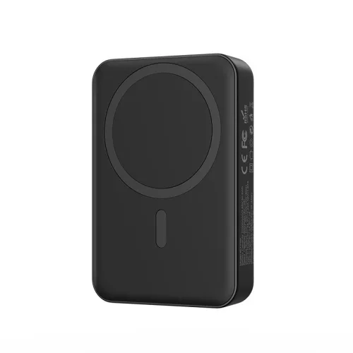 Magsafe power bank, mágneses, 10000 mAh, PD 3.0, 20W / 2A, fekete, BWOO BO-P59