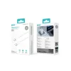 Type-C - Type-C gyorstöltő adatkábel, 65W / 3A, 1M, nylon fonott, fehér, BWOO BO-X284