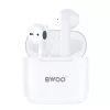 Stereo bluetooth headset vezeték nélküli töltőtokkal, TWS, fehér, BWOO BW94
