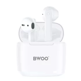   Stereo bluetooth headset vezeték nélküli töltőtokkal, TWS, fehér, BWOO BW94