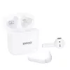 Stereo bluetooth headset vezeték nélküli töltőtokkal, TWS, fehér, BWOO BW94