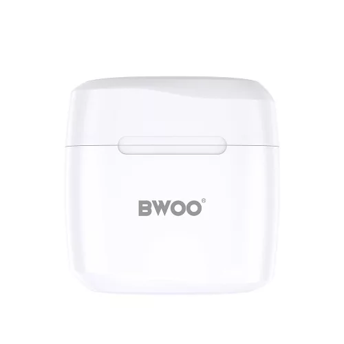 Stereo bluetooth headset vezeték nélküli töltőtokkal, TWS, fehér, BWOO BW94