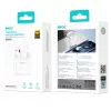 Stereo bluetooth headset vezeték nélküli töltőtokkal, TWS, fehér, BWOO BW94