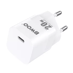   Univerzális hálózati gyors töltőfej, 1xType-C, PD 20W / 3A, fehér, BWOO BO-CDA155