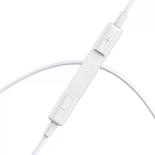 Stereo headset Type-C csatlakozóval, hangerőszabályzós / mikrofonnal, fehér, BWOO HF175