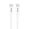 Hálózati töltőfej Type-C + Type-C - Type-C adatkábel, 3A / 20W, fehér, BWOO BO-CDA159C-C