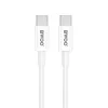 Hálózati töltőfej Type-C + Type-C - Type-C adatkábel, 3A / 20W, fehér, BWOO BO-CDA159C-C