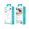 Hálózati töltőfej Type-C + Type-C - Type-C adatkábel, 3A / 20W, fehér, BWOO BO-CDA159C-C