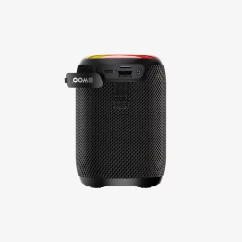 Bluetooth hangszóró, 5W, RGB led, fekete, IPX4, BWOO BS-87