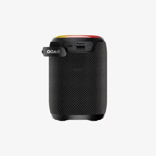 Bluetooth hangszóró, 5W, RGB led, fekete, IPX4, BWOO BS-87