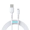 iPhone 8pin gyorstöltő adatkábel, 3A / 15W, 2M, fehér, BWOO BO-X172L-2M