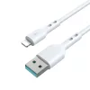 iPhone 8pin gyorstöltő adatkábel, 3A / 15W, 2M, fehér, BWOO BO-X172L-2M