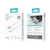 iPhone 8pin gyorstöltő adatkábel, 3A / 15W, 2M, fehér, BWOO BO-X172L-2M