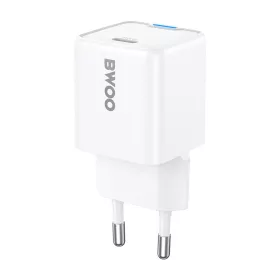   Univerzális hálózati gyors töltőfej, 1xType-C, PD3.0 / 30W / 3A, fehér, BWOO BO-CDA211